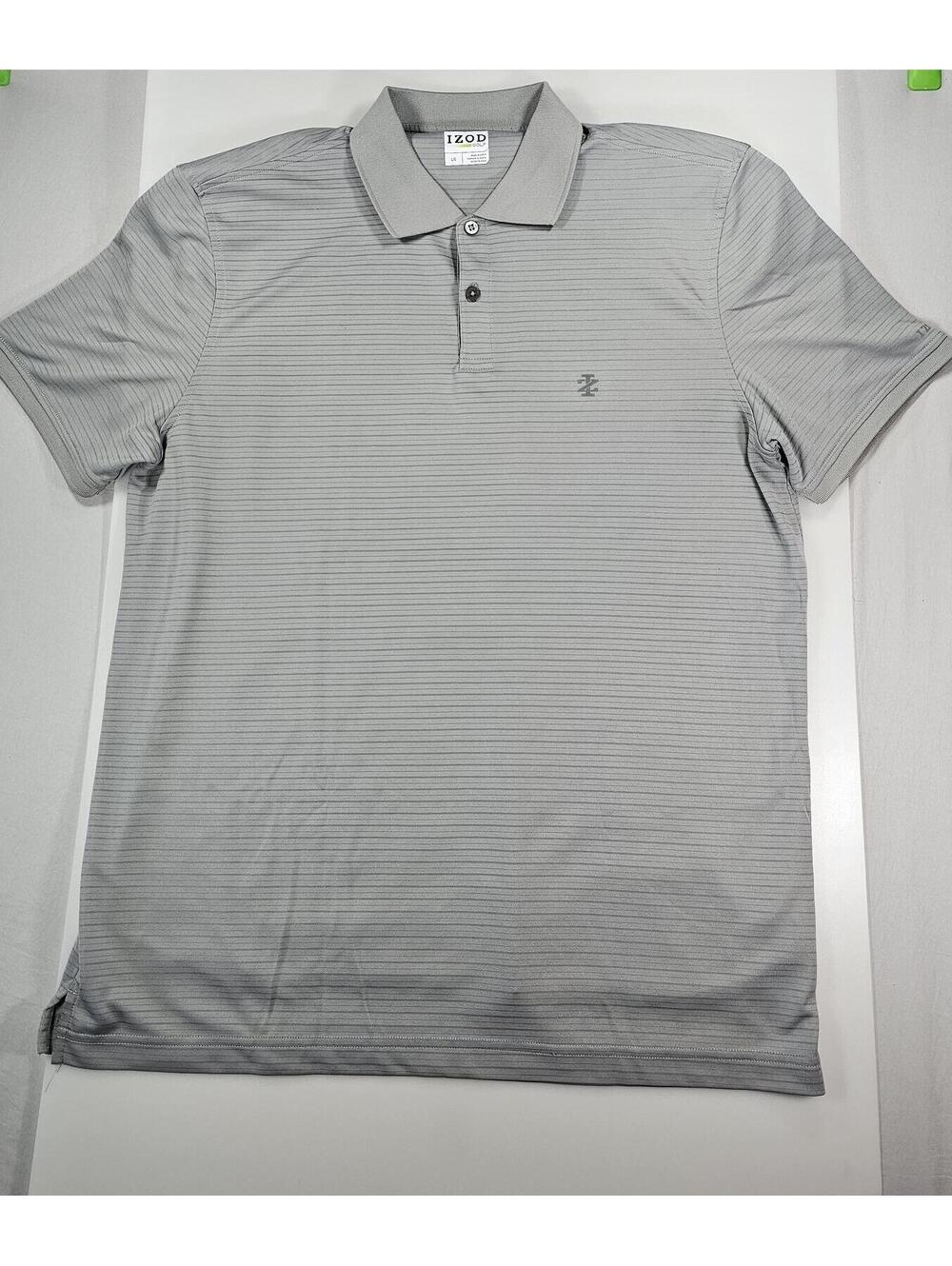 IZOD Golf Men's Polo Shirt - Light Gray - size Large